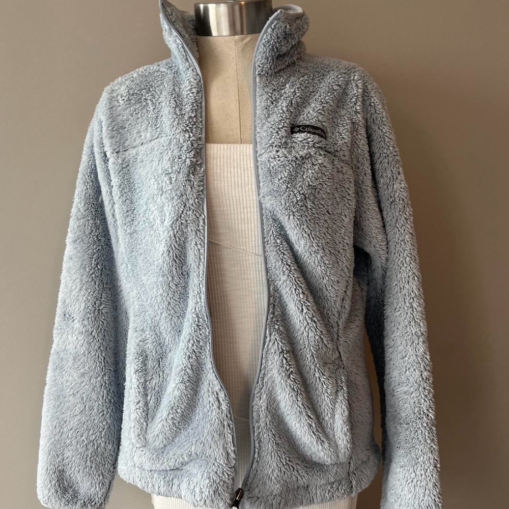 Columbia women’s steel blue Sherpa front zip jacket